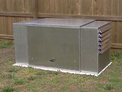 ventilated metal generator enclosure|portable generator enclosure while running.